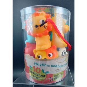 10-Piece Waterproof Animal Bath Toys Set For Kids Playtime And Bath Fun